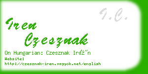 iren czesznak business card